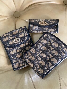 Dior Vintage Set Accessories Wallet Key Pouch Note Holder Trotter Logo